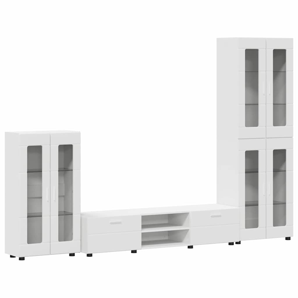 TV-Schrankset mit Schubladen FLORIN 3 pcs Weiß Holzwerkstoff