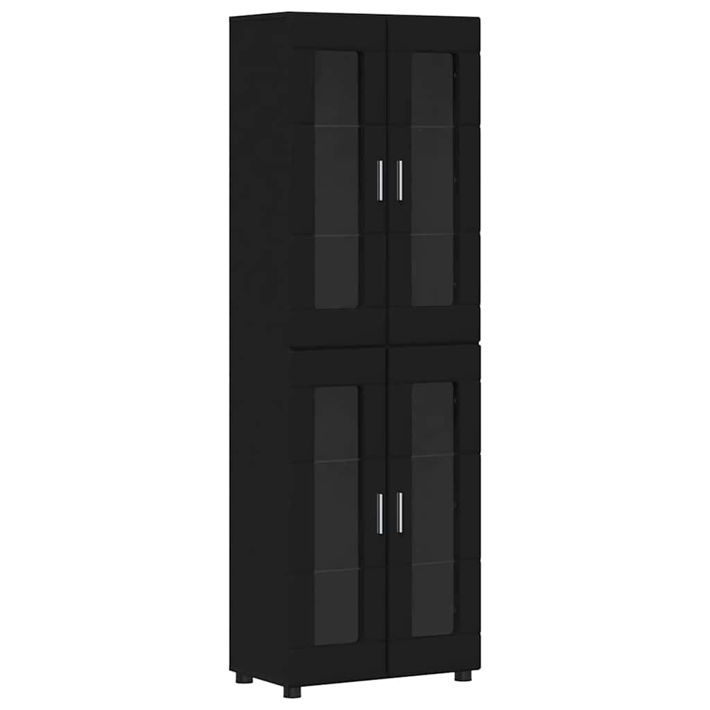 TV-Schrankset mit Schubladen FLORIN 3 pcs Schwarz Holzwerkstoff