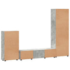 TV-Schrankset mit Regal FLORIN 3 pcs Beton Grau Holzwerkstoff