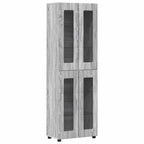 TV-Schrankset mit Tür FLORIN 3 pcs Graues Sonoma Holzwerkstoff