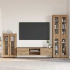 TV-Schrankset mit Tür FLORIN 3 pcs Artisan-Eiche Holzwerkstoff