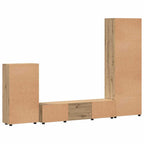 TV-Schrankset mit Tür FLORIN 3 pcs Artisan-Eiche Holzwerkstoff