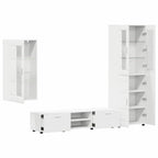 TV-Schrankset mit Schubladen FLORIN 3 pcs Weiß Holzwerkstoff