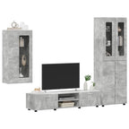 TV-Schrankset mit Regal FLORIN 3 pcs Beton Grau Holzwerkstoff