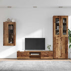TV-Schrankset mit Schubladen FLORIN 3 pcs Altholz Holzwerkstoff