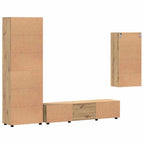 TV-Schrankset mit Tür FLORIN 3 pcs Artisan-Eiche Holzwerkstoff
