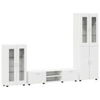TV-Schrankset mit Schubladen FLORIN 3 pcs Weiß Holzwerkstoff