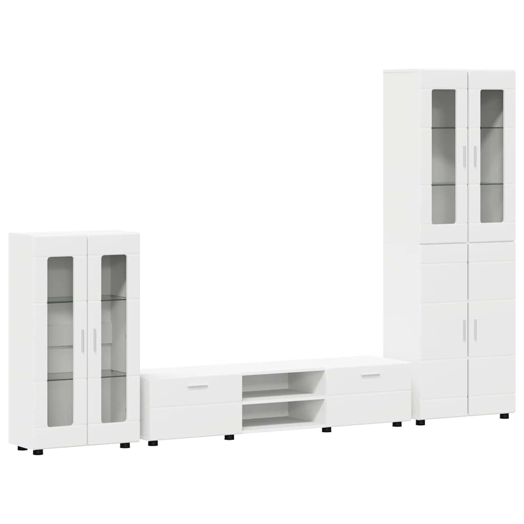 TV-Schrankset mit Schubladen FLORIN 3 pcs Weiß Holzwerkstoff
