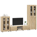 TV-Schrankset mit Regal FLORIN 3 pcs Sonoma-Eiche Holzwerkstoff
