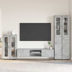 TV-Schrankset mit Regal FLORIN 3 pcs Beton Grau Holzwerkstoff