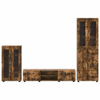 TV-Schrankset FLORIN 3 pcs Geräucherte Eiche Holzwerkstoff