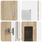 TV-Schrankset mit Regal FLORIN 3 pcs Sonoma-Eiche Holzwerkstoff