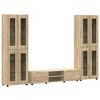 TV-Schrankset mit Regal FLORIN 3 pcs Sonoma-Eiche Holzwerkstoff