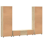 TV-Schrankset mit Regal FLORIN 3 pcs Sonoma-Eiche Holzwerkstoff