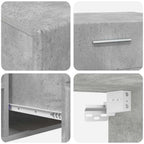 TV-Schrankset mit Regal FLORIN 3 pcs Beton Grau Holzwerkstoff