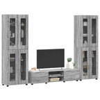 TV-Schrankset mit Tür FLORIN 3 pcs Graues Sonoma Holzwerkstoff