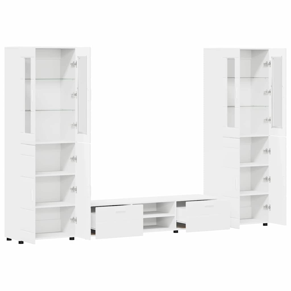 TV-Schrankset mit Schubladen FLORIN 3 pcs Weiß Holzwerkstoff