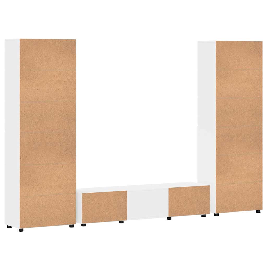 TV-Schrankset mit Schubladen FLORIN 3 pcs Weiß Holzwerkstoff