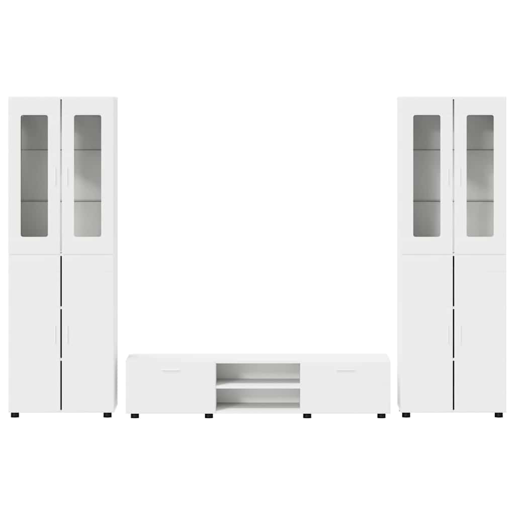 TV-Schrankset mit Schubladen FLORIN 3 pcs Weiß Holzwerkstoff