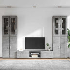 TV-Schrankset mit Regal FLORIN 3 pcs Beton Grau Holzwerkstoff