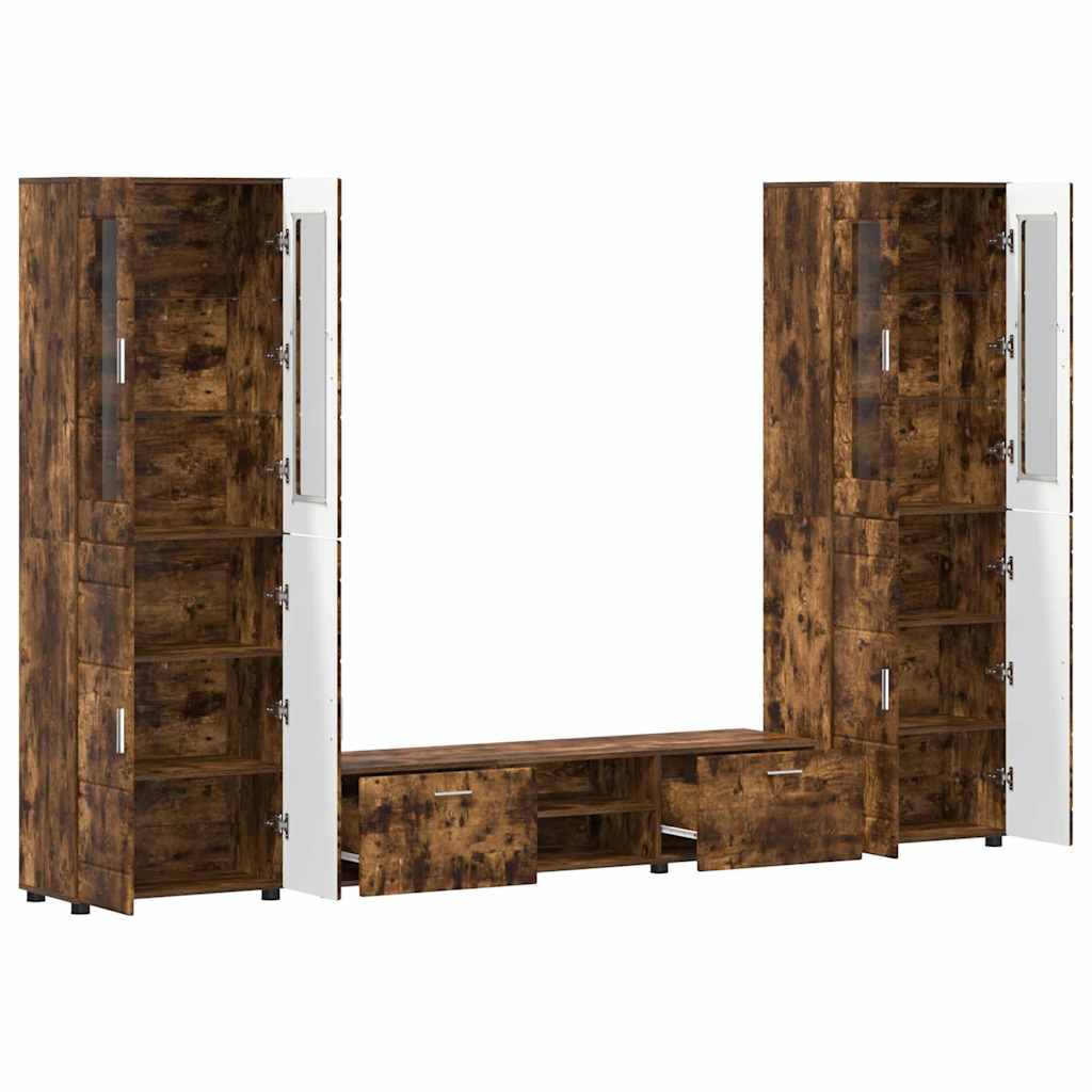 TV-Schrankset FLORIN 3 pcs Geräucherte Eiche Holzwerkstoff
