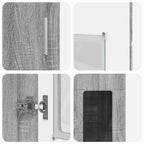 TV-Schrankset mit Tür FLORIN 3 pcs Graues Sonoma Holzwerkstoff