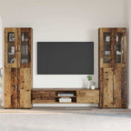 TV-Schrankset mit Schubladen FLORIN 3 pcs Altholz Holzwerkstoff