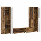 TV-Schrankset mit Schubladen FLORIN 3 pcs Altholz Holzwerkstoff