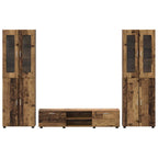 TV-Schrankset mit Schubladen FLORIN 3 pcs Altholz Holzwerkstoff