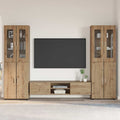 TV-Schrankset mit Tür FLORIN 3 pcs Artisan-Eiche Holzwerkstoff