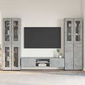 TV-Schrankset mit Regal FLORIN 3 pcs Beton Grau Holzwerkstoff