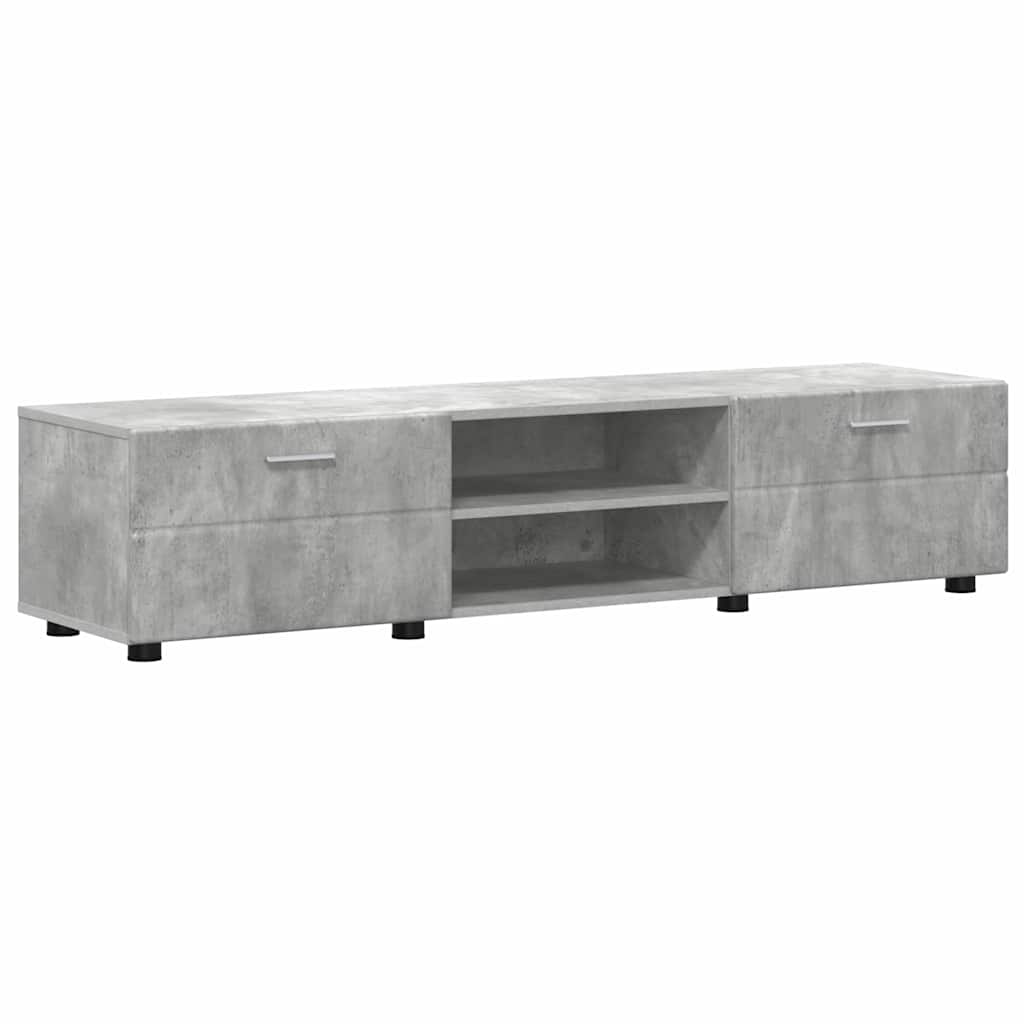 TV-Schrankset mit Regal FLORIN 3 pcs Beton Grau Holzwerkstoff