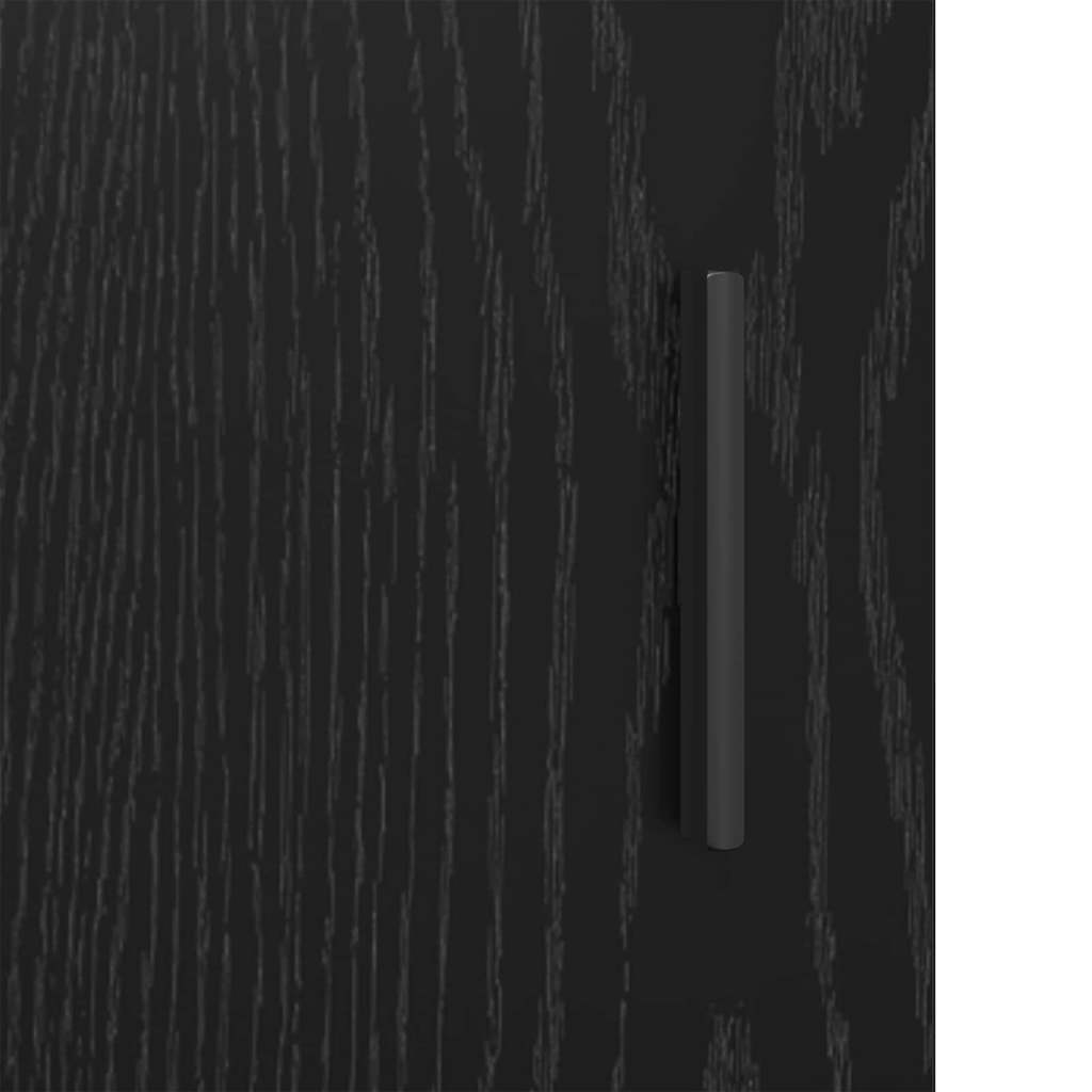 Badezimmermöbel-Set Schwarz Eichen-Optik 35 x 37,5 x 188,5 cm