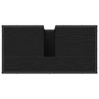 Badezimmermöbel-Set 3 pcs Schwarz Eichen-Optik Holzwerkstoff