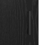 Badezimmermöbel-Set 3 pcs Schwarz Eichen-Optik Holzwerkstoff