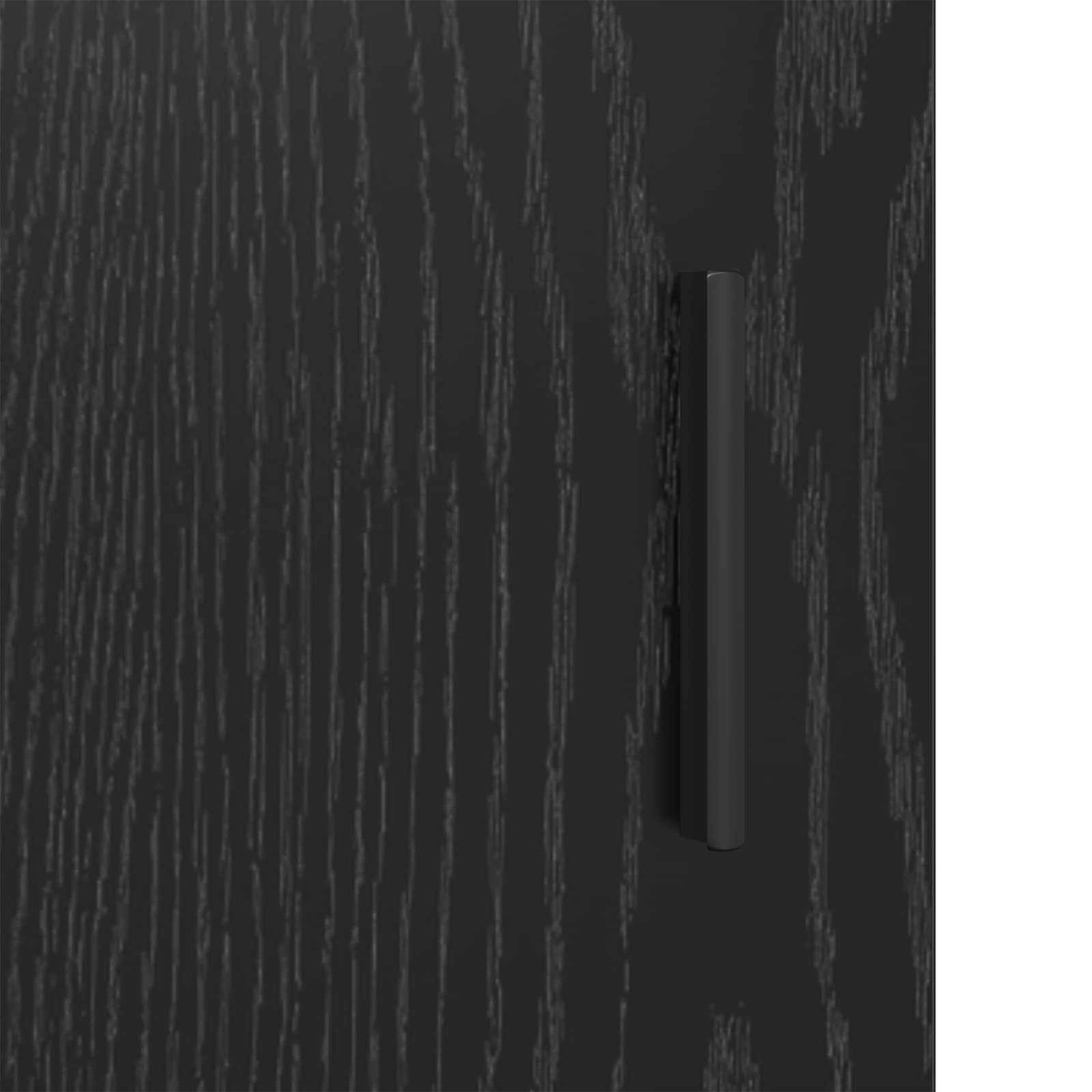 Badezimmermöbel-Set 3 pcs Schwarz Eichen-Optik Holzwerkstoff