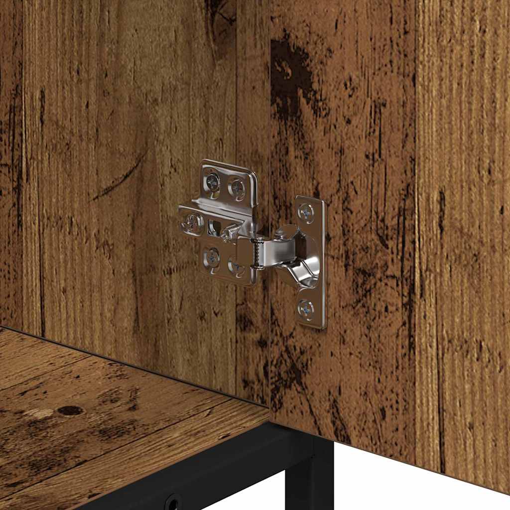 Badezimmermöbel-Set mit Regal 2 pcs Altholz Holzwerkstoff