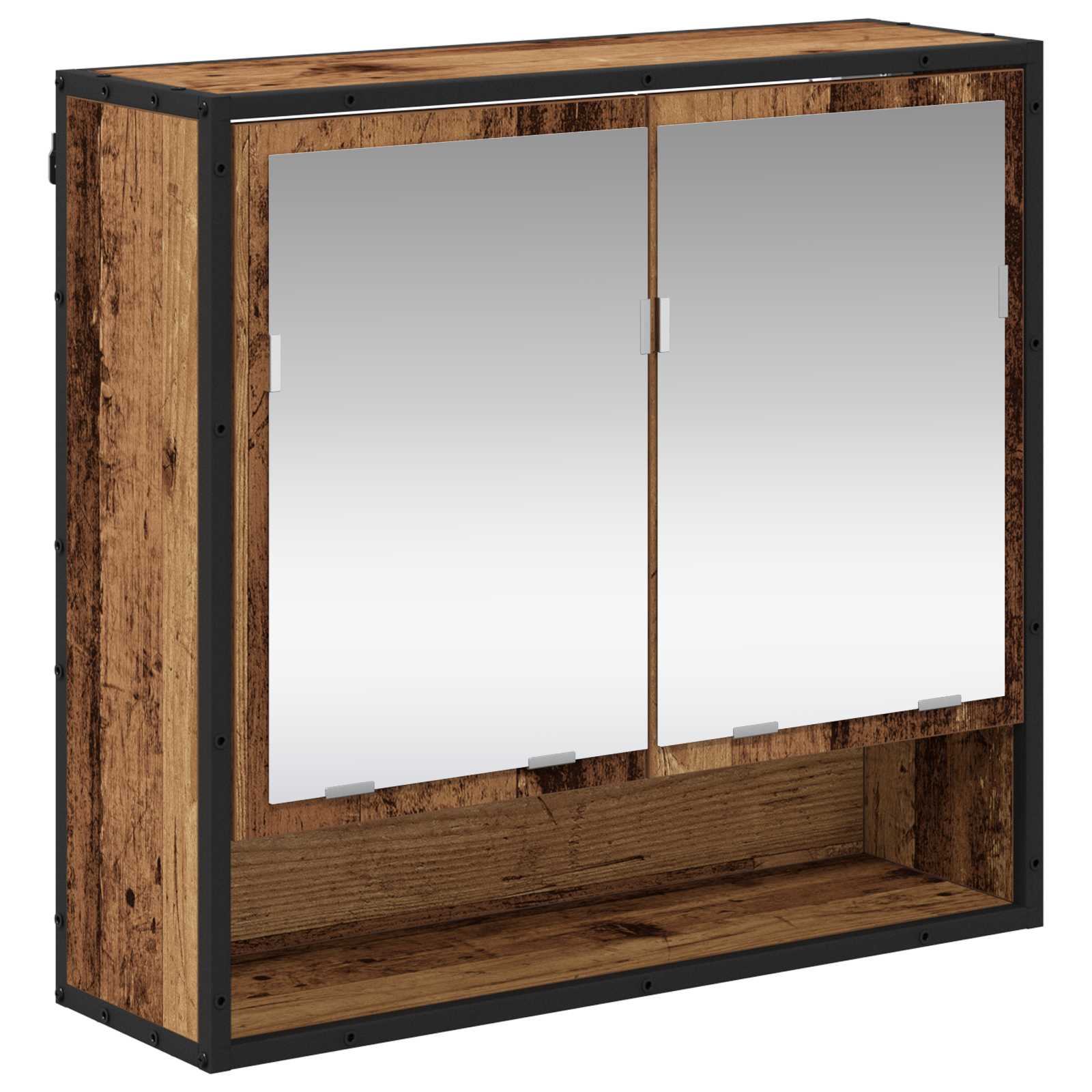 Badezimmermöbel-Set mit Schubladen 3 pcs Altholz Holzwerkstoff