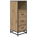 Badezimmermöbel-Set mit Regal 3 pcs Artisan-Eiche Holzwerkstoff