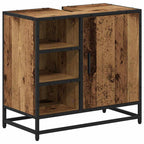Badezimmermöbel-Set mit Regal 3 pcs Altholz Holzwerkstoff