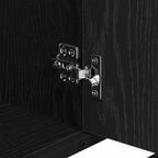 Badezimmermöbel-Set 2 pcs Schwarz Eichen-Optik Holzwerkstoff