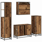 Badezimmermöbel-Set mit Schubladen 4 pcs Altholz Holzwerkstoff