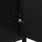 Badezimmermöbel-Set 2 pcs Schwarz Eichen-Optik Holzwerkstoff