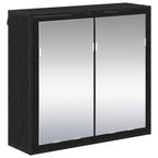 Badezimmermöbel-Set 4 pcs Schwarz Eichen-Optik Holzwerkstoff
