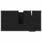Badezimmermöbel-Set 2 pcs Schwarz Eichen-Optik Holzwerkstoff