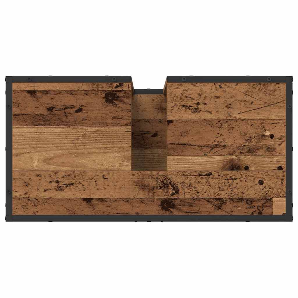 Badezimmermöbel-Set mit Schubladen 3 pcs Altholz Holzwerkstoff