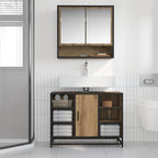 Badezimmermöbel-Set mit Regal 2 pcs Artisan-Eiche Holzwerkstoff