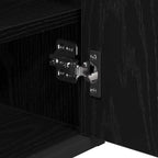Badezimmermöbel-Set 2 pcs Schwarz Eichen-Optik Holzwerkstoff