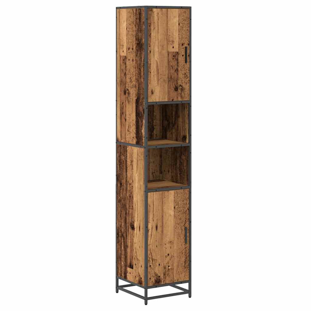 Badezimmermöbel-Set mit Regal 3 pcs Altholz Holzwerkstoff