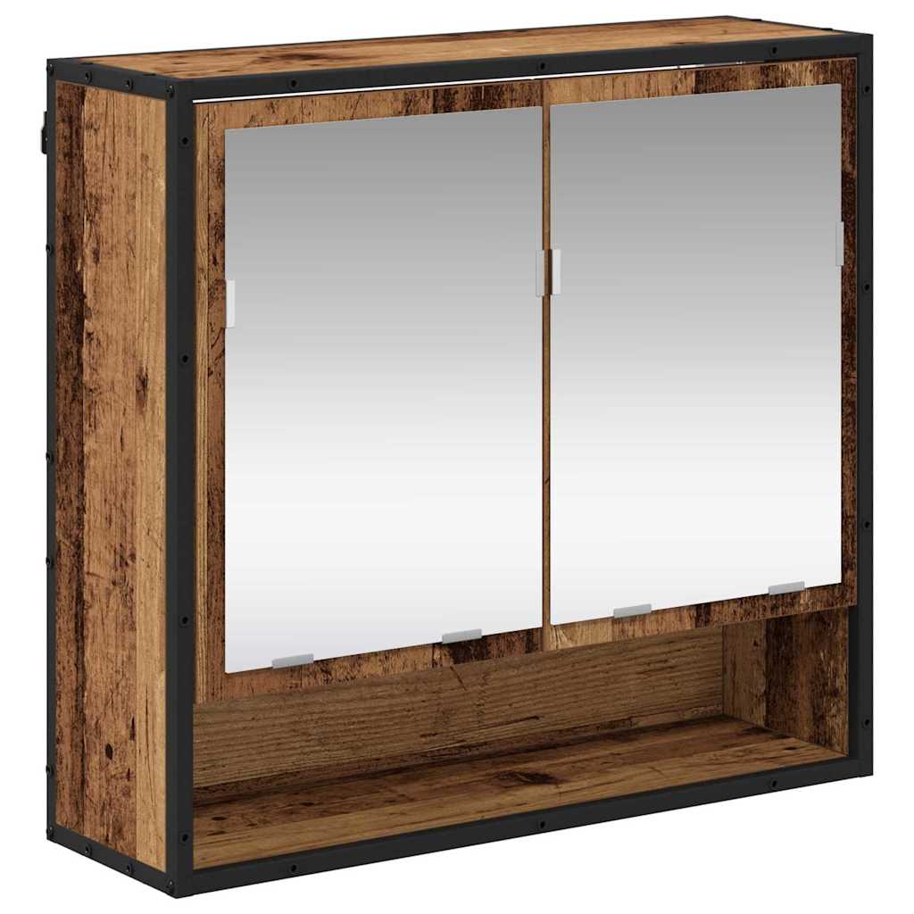 Badezimmermöbel-Set mit Schubladen 3 pcs Altholz Holzwerkstoff